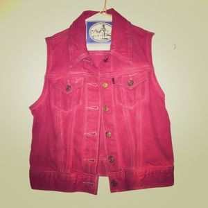 Vintage Levi’s red denim vest.